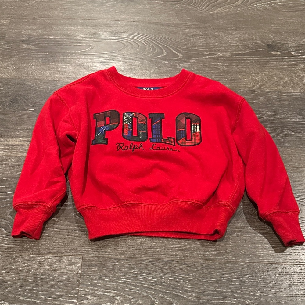 Ralph Lauren Kids Red Crewneck Sweatshirt